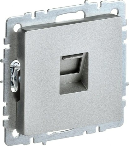 Розетка компьютерная IEK BRITE РК10-БрА RJ45 кат.5E алюм. [BR-K10-1-K47]