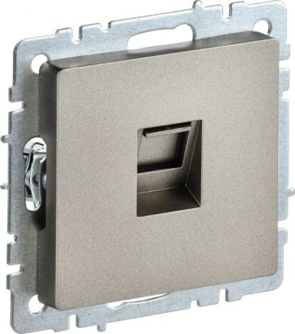 Розетка компьютерная IEK BRITE РК10-БрШ RJ45 кат.5E шампань [BR-K10-1-K37]