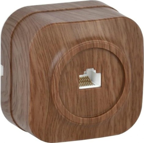 Розетка компьютерная IEK Glory РК10-ХД 1-м дуб [EKH10-K24]