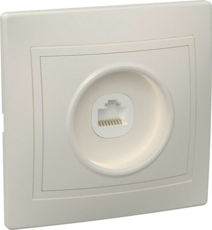 Розетка компьютерная IEK Кварта РК10-ККм 1-м IP20 крем. [EKK10-K33-DM]