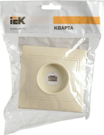 Розетка компьютерная IEK Кварта РК10-ККм 1-м IP20 крем. [EKK10-K33-DM]
