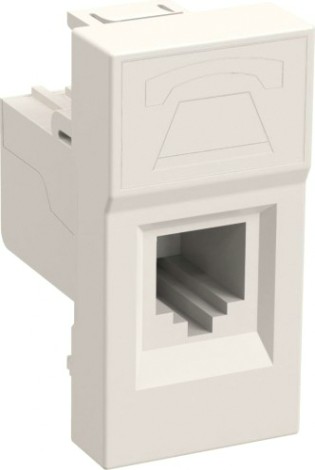 Розетка компьютерная IEK Праймер RJ45 1-м 1мод. кат.5E UTP механизм [CKK-40D-RI1-K01]