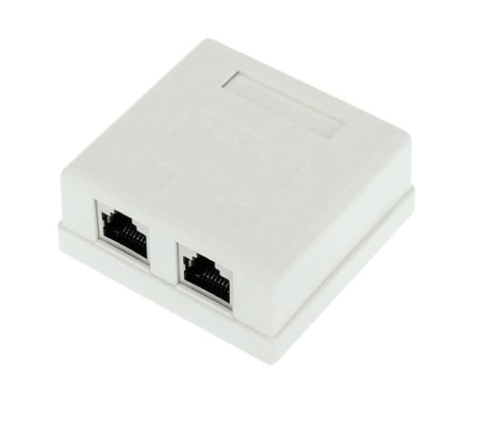 Розетка компьютерная REXANT 03-0146 внешняя, 2-порта RJ-45 (8P8C), FTP, CAT 6