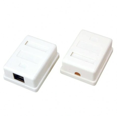 Розетка компьютерная REXANT 06-0104-B сетевая LAN, на стену, 1 гнездо 8Р8С (RJ-45), CAT