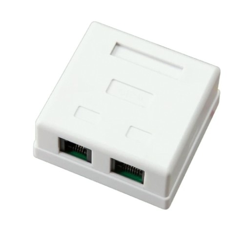 Розетка компьютерная+телевизионная REXANT 03-0120 внешняя, RJ-45(8P8C) + RJ-11(6P-4C), UTP