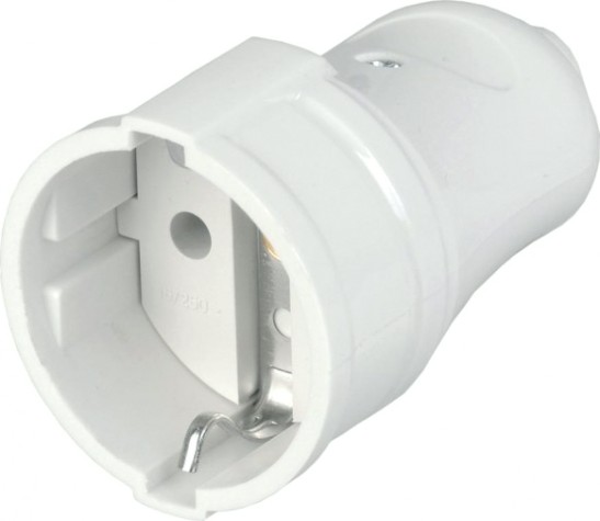 Розетка разборная IEK РПп10-01 16а прямая с заземл. [ERP10-16-01-K01]