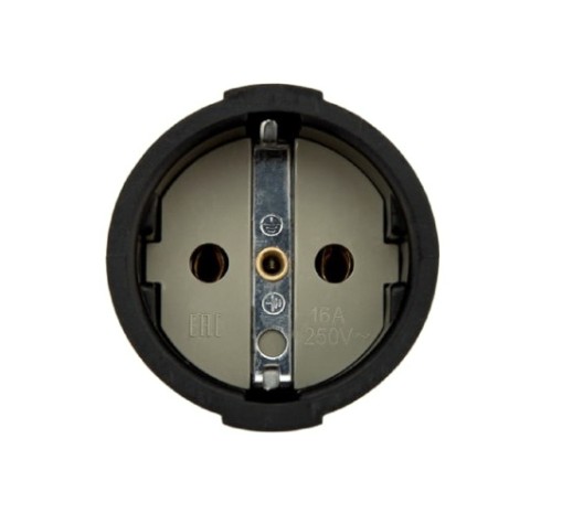 Розетка разборная REXANT 11-8529 Евро с з/к 16А черная
