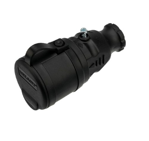 Розетка REXANT 111-004 переносная влагозащищенная с крышкой, с/з, 16A, IP