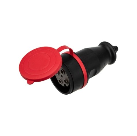 Розетка REXANT 111-012 переносная влагозащищенная с крышкой, 3P+PE, 32A,