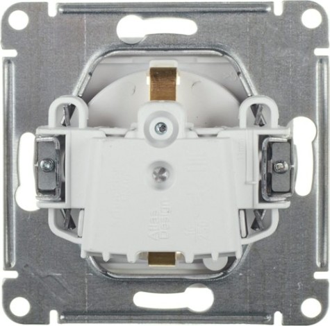 Розетка Systeme Electric AtlasDesign Aqua 1-м 16а с заземл. защ. шторки с крышкой, белая [ATN440146]