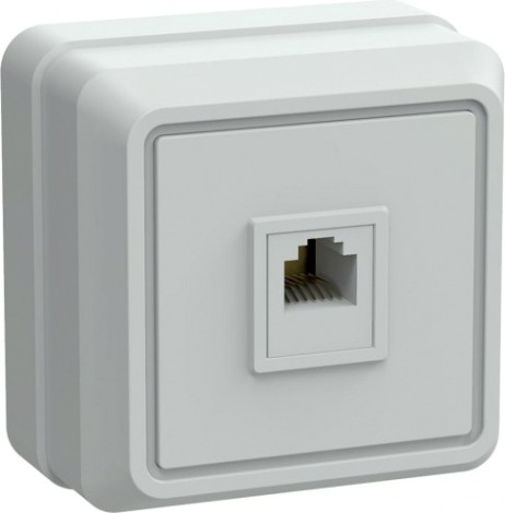 Розетка телефонная IEK Октава РТ20-ОБ 1-м IP20 [ETO10-K01-DC]