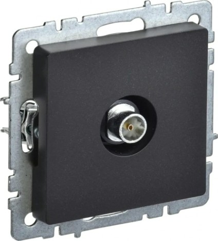 Розетка телевизионная IEK Brite РТВ11-0-БрЧ оконечная TV черн. [BR-A10-O-K02]