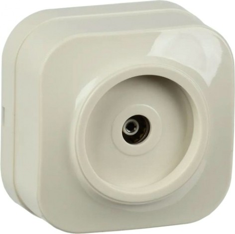 Розетка телевизионная IEK Glory РТВ20-ХК 1-м кремовая [EAH10-K33]