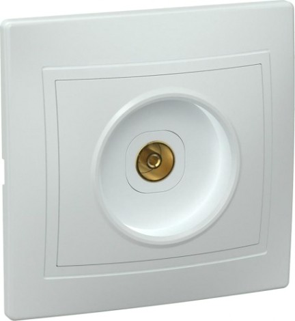 Розетка телевизионная IEK Кварта РТВ10-КБ TV 1-м IP20 [EAK10-K01-DM]