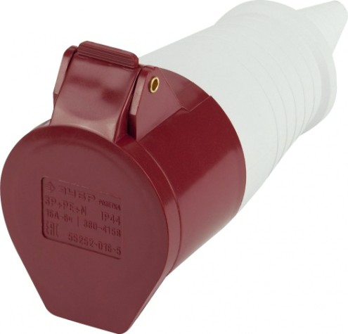 Розетка ЗУБР Мастер переносная, 16a, 400b, 6ч. [55252-016-5]