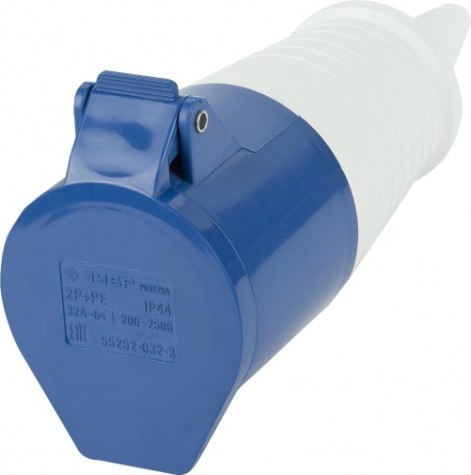 Розетка ЗУБР Мастер переносная, 32a, 250b, 6ч. [55252-032-3]