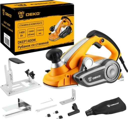 Рубанок сетевой DEKO DKEP1400W with a stand со станиной [063-4337]