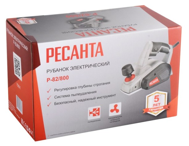 Рубанок сетевой Ресанта Р-82/800 [75/5/1]