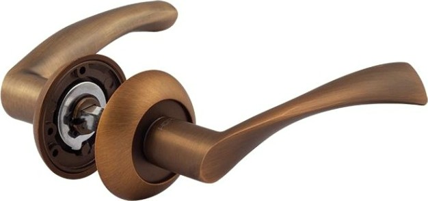 Ручка дверная НОРА-М 100 А AL комплект "Матовый кофе" [16088]