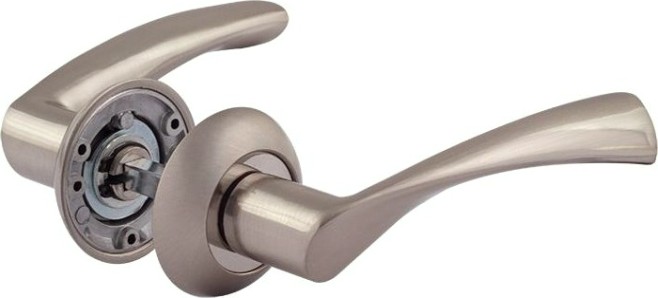 Ручка дверная НОРА-М 100 А AL комплект "Матовый никель" [15312]