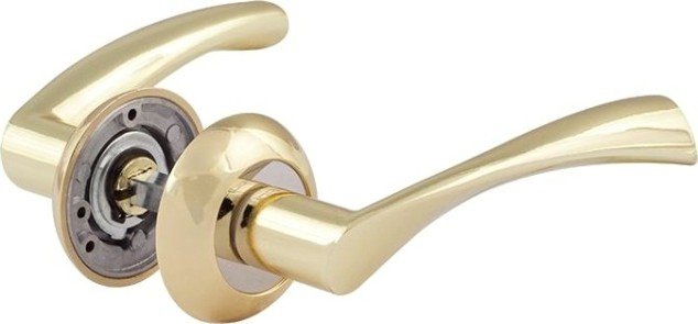 Ручка дверная НОРА-М 100 А AL комплект "Золото" [15299]