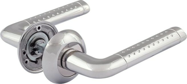 Ручка дверная НОРА-М 101 А AL комплект "Хром" [15314]