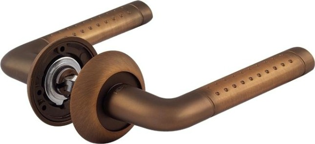 Ручка дверная НОРА-М 101 А AL комплект "Матовый кофе" [16052]