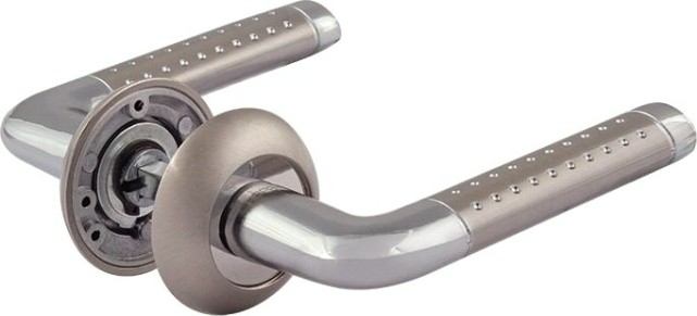 Ручка дверная НОРА-М 101 А AL комплект Матовый никель" [15301]