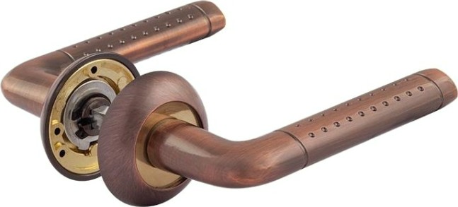 Ручка дверная НОРА-М 101 А AL комплект "Старая медь" [15315]