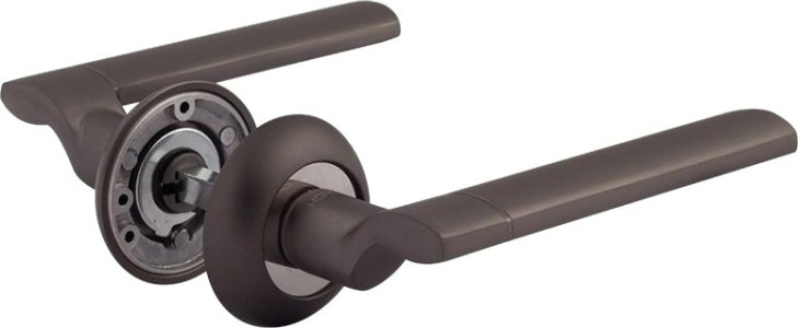 Ручка дверная НОРА-М 103 А AL комплект "Графит" [16391]