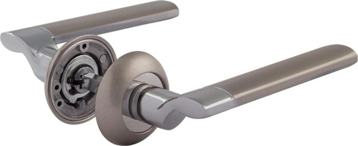 Ручка дверная НОРА-М 103 А AL комплект "Матовый никель" [15913]