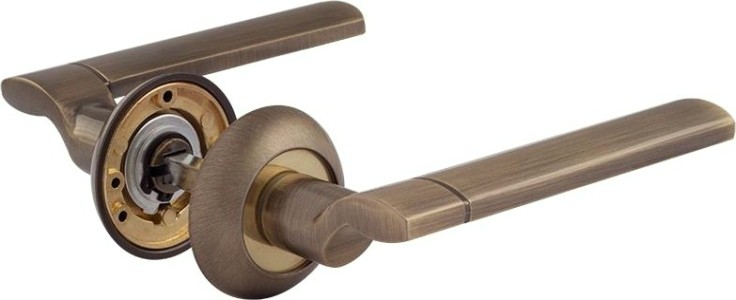 Ручка дверная НОРА-М 103 А AL комплект "Старая бронза" [15939]