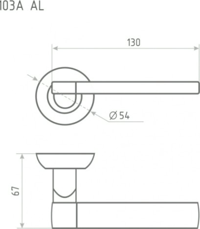 Ручка дверная НОРА-М 103 А AL комплект "Старая бронза" [15939]