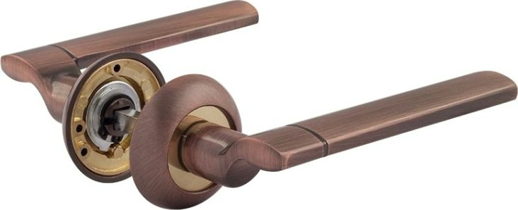 Ручка дверная НОРА-М 103 А AL комплект "Старая медь" [15938]