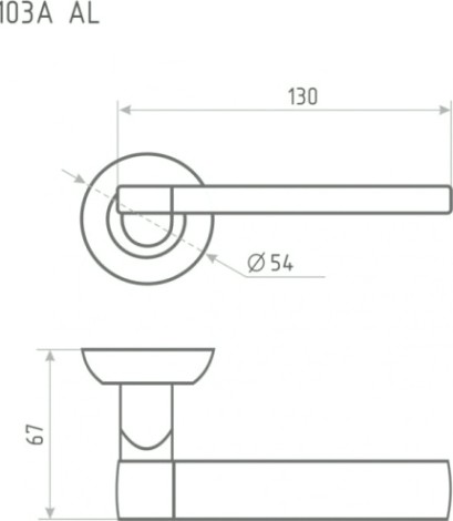 Ручка дверная НОРА-М 103 А AL комплект "Старая медь" [15938]