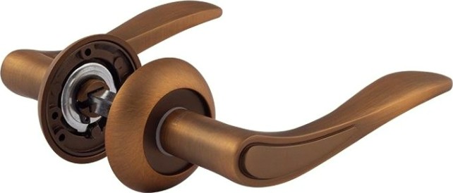 Ручка дверная НОРА-М 105 А Al комплект "Матовый кофе" [15502]