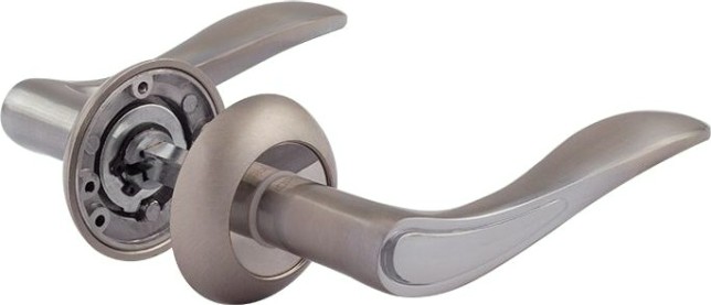 Ручка дверная НОРА-М 105 А Al комплект "Матовый никель" [15503]