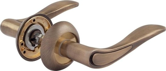 Ручка дверная НОРА-М 105 А Al комплект "Старая бронза" [15914]