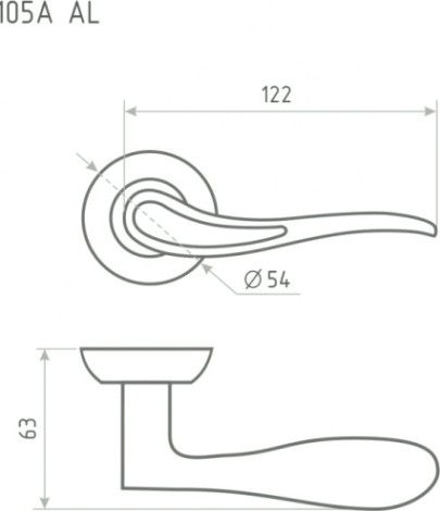 Ручка дверная НОРА-М 105 А Al комплект "Старая бронза" [15914]