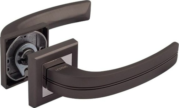 Ручка дверная НОРА-М 106 К Al комплект "Графит" [16253]