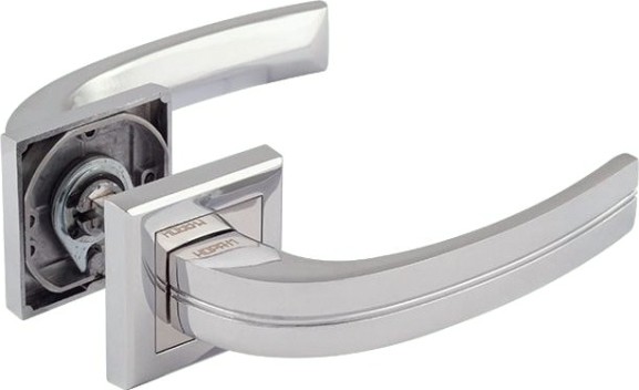 Ручка дверная НОРА-М 106 К Al комплект "Хром" [15915]