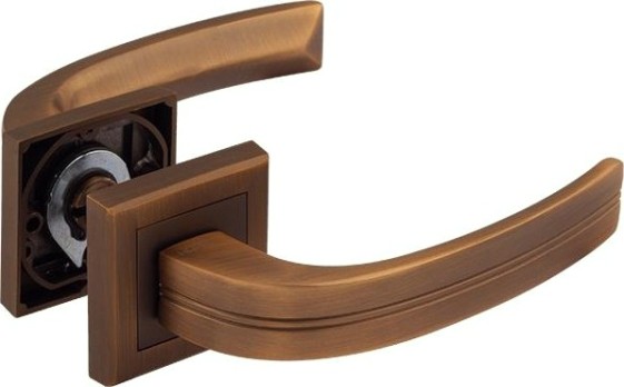 Ручка дверная НОРА-М 106 К Al комплект "Матовый кофе" [16110]