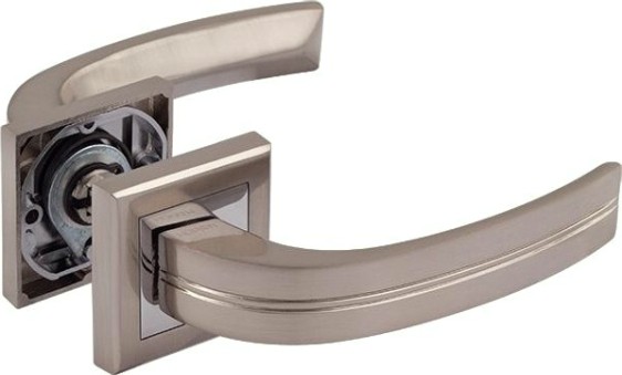 Ручка дверная НОРА-М 106 К Al комплект "Матовый никель" [15505]