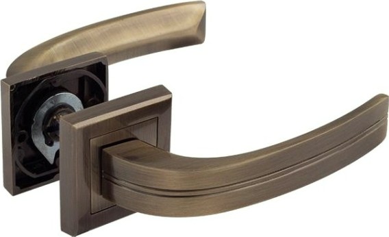 Ручка дверная НОРА-М 106 К Al комплект "Старая бронза" [15504]