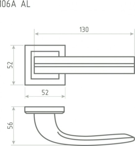 Ручка дверная НОРА-М 106 К Al комплект "Старая бронза" [15504]