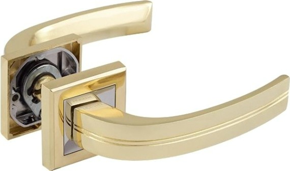 Ручка дверная НОРА-М 106 К Al комплект "Золото" [15968]