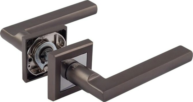 Ручка дверная НОРА-М 108 K Al комплект "Графит" [16573]