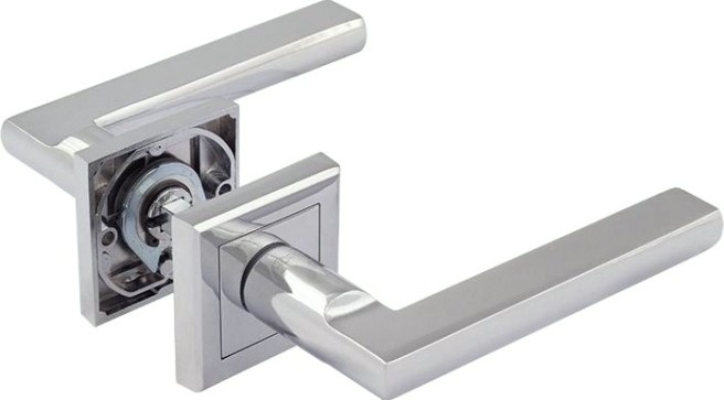 Ручка дверная НОРА-М 108 K Al комплект "Хром" [15918]