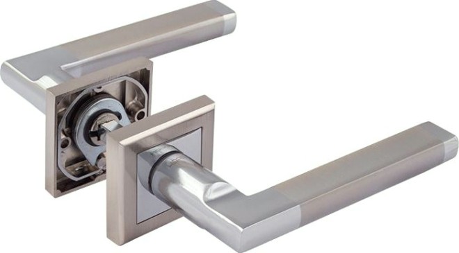 Ручка дверная НОРА-М 108 K Al комплект "Матовый никель" [15916]