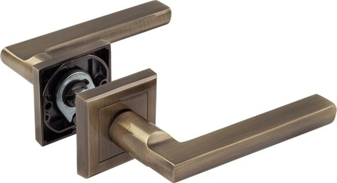 Ручка дверная НОРА-М 108 K Al комплект "Старая бронза" [15917]